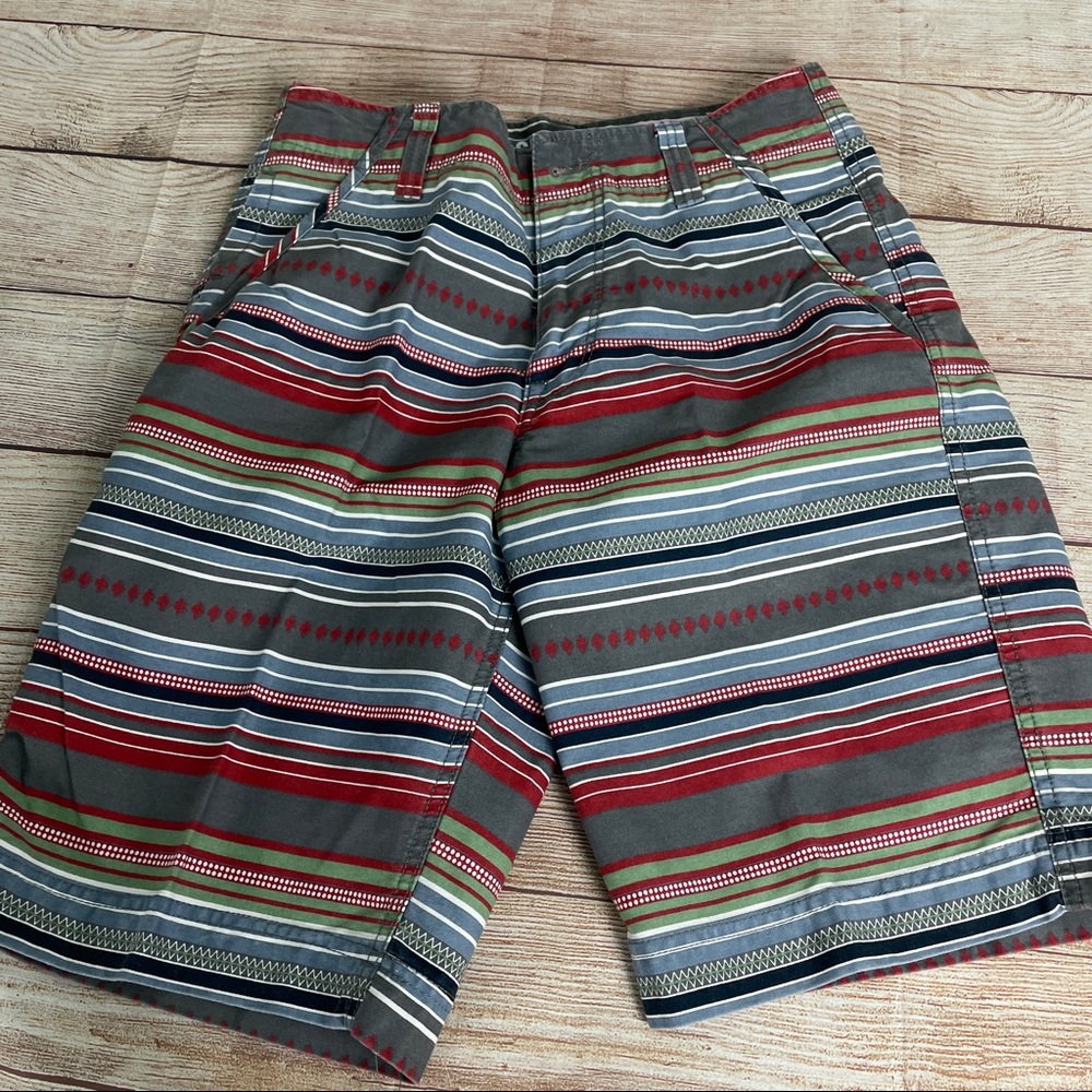 Mossimo Supply Co. Multicolor Striped Men's Flat Front Shorts